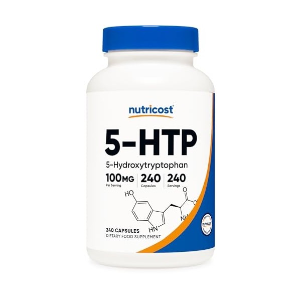 Nutricost 5-HTP 100mg, 240 Vegetarian Capsules (5-Hydroxytryptophan) - Non-GMO &