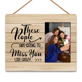 HIWX Friends Picture Frame, Going Away Gift For Coworker Boss, These People Are Going To Miss You Like Crazy Picture Photo Frames, Miss You Gifts, Coworker Leaving Going Away Picture Photo Frame 4x6