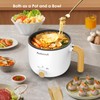 Audecook Audecook Hot Pot Electric with Steamer, 1.5L Portable Nonstick