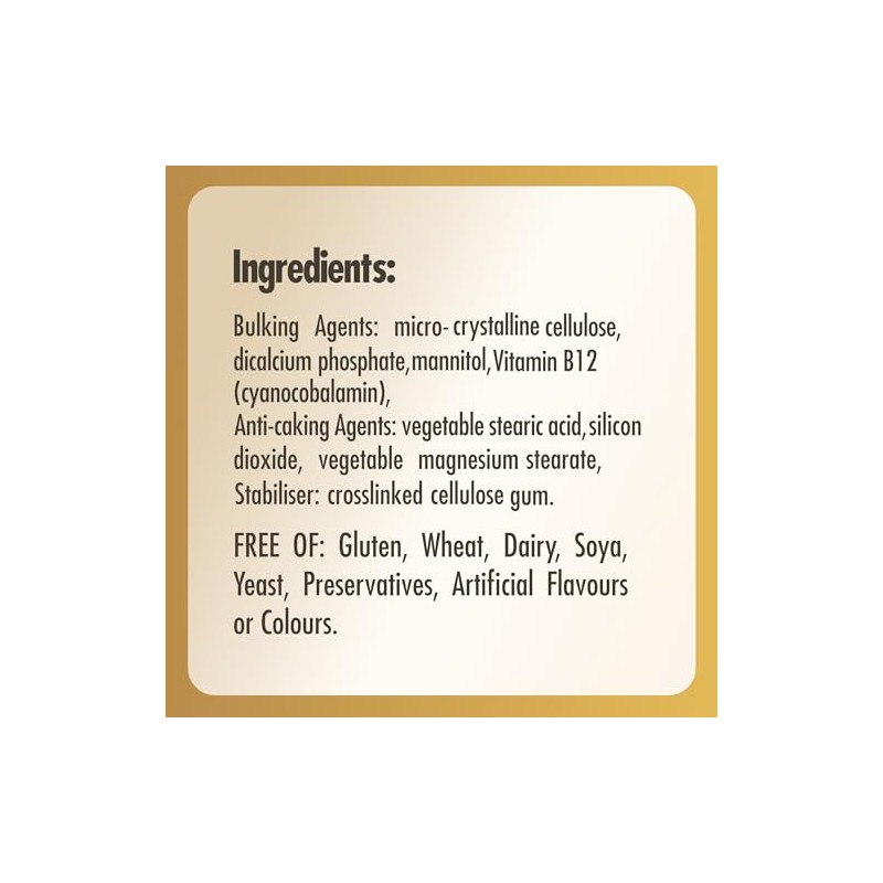 Solgar Vitamin B12 100 µg - 100 Vegan Tablets