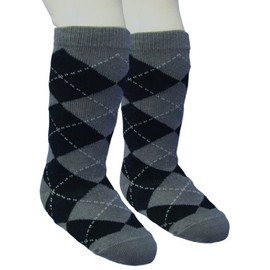 Baby Story High Socks Argyle Check Hard to Take Off Specifications, Made in Japan, 12cm - 15cm Gray, gray