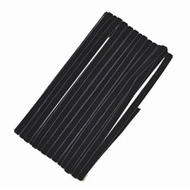 207-03 Black Double-Sided Velvet Ribbon, Approx. 16.4 ft (5 m), Velveteen, Fine Width / 0.3 inch (7 mm)