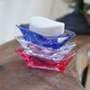 1P Acrylic Soap Dish Holder & Stand Soap Case Blue