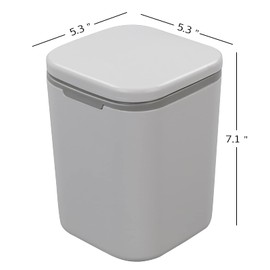 Hommp Bote de basura de escritorio pequeño reciclado, bote de basura de automóvil, 0.5 galones (gris)
