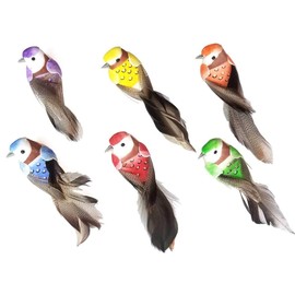 ToSSme 6PCS Very Cute Artificial Foam Feather Birds DIY Christmas Tree Ornaments,Crafts Ornament Home Garden Decor