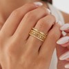 Maxcate Gold Stackable Rings for Women - 14K Really Gold