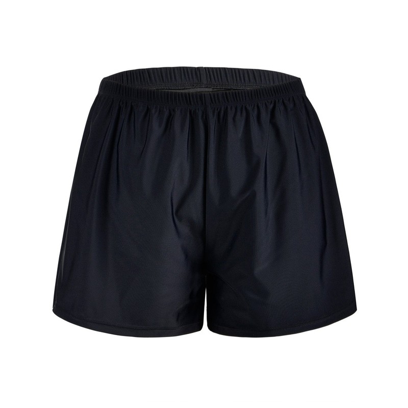Firpearl - Pantalones cortos de baño deportivos para mujer, Negro