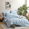 honey qiao Blue and White Checkered Comforter Set Twin Comforter