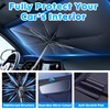 Sun Protection Car Windscreen 145 x 85 cm, 360° Rotatable,