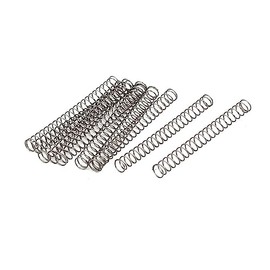 TA-VIGOR 10Pcs Compressed Spring, 4mm OD,0.3mm Wire Size,40mm Free Length Dual Extended Durable Dual Hook Tension Spring for Furniture Screen Doors Repair Projects