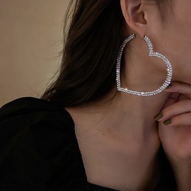 Heart Earrings Red Heart Earrings for Women Acrylic Hot Pink Heart Dangle Earrings Love Heart Jewelry Christmas Gifts Stocking Stuffers for Women