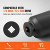Happybuy Axle Nut Impact Socket Set,1/2" Drive Deep 12-Point 8-Piece