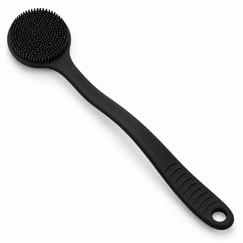Silicone Back Scrubber for Shower – Long Handle Bath Body