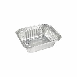 (Pack of 200) 450ML Aluminum Foil Food Containers with Lids Foil Pans Silver Foil Food Trays Containers Takeaway No 2 Tin Foil Containers Foil Dishes for Food Storage Baking Cooking Freezing Roasting