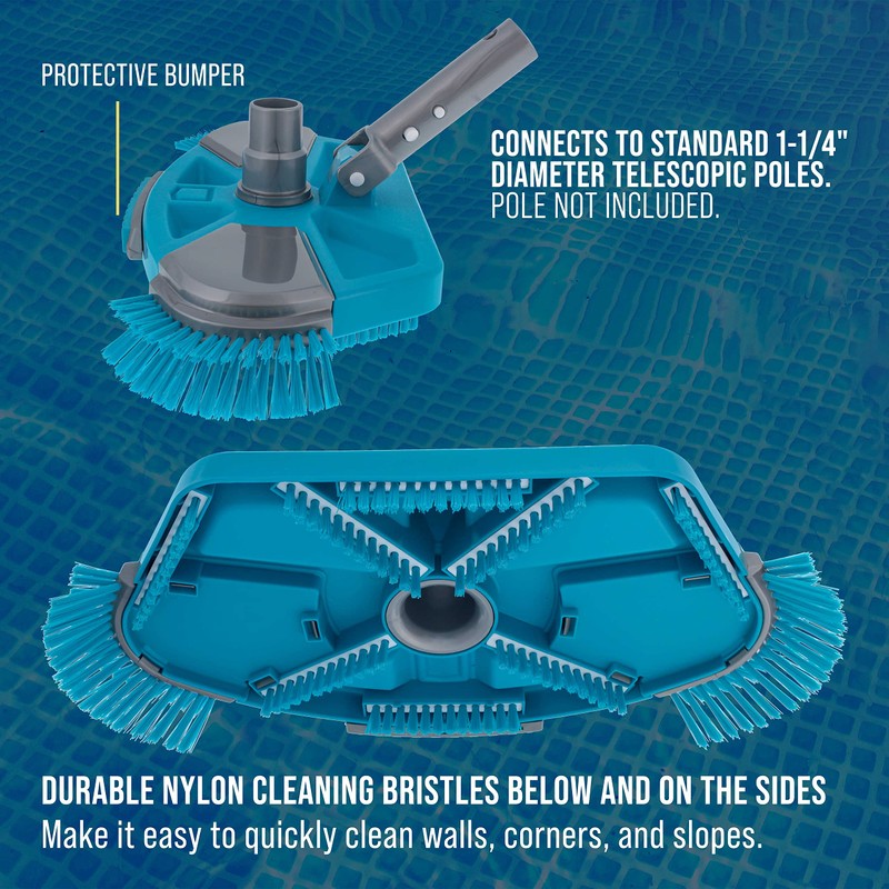 U.S. Pool Supply Deluxe Weighted Pool Vacuum Head with Side