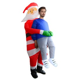 AGCOAH Inflatable Costume Blow Up Adult Mascot Costumes Clown Funny Party Christmas Cosplay （Santa Claus）