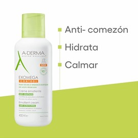 A-Derma Exomega Control Crema Hidratante Emoliente Piel Atópica, 400ml