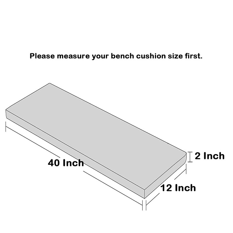 Loveboat Washable Bench Cushion, Non-Slip Bench Pad for Shoe Storage,