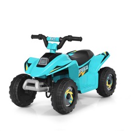 DORTALA Kids ATV, 6V Battery Powered Motorized Ride On Toy Car with High/Low Speeds, Anti-Slip Wheels, 4 Wheeler Electric Quad for Toddlers Ages 3-8 Years, Gift for Boys & Girls, Blue