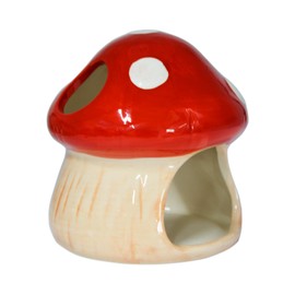 Mairuker Fish Tank Decor, Mushroom House Aquarium Decorations, Ceramic Betta Bed Fish Tank Caves/Shrimp Cave/Toad House for Goldfish Tank and Betta Fish Hideout