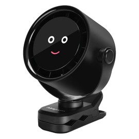 Akejrym Clip on Fan for Bed, Portable Fan for Travel, 360° Rotate Battery Operated Personal Fan, Digital display, stroller fan with 5 Speeds, For Home Office Stroller Camping - Black