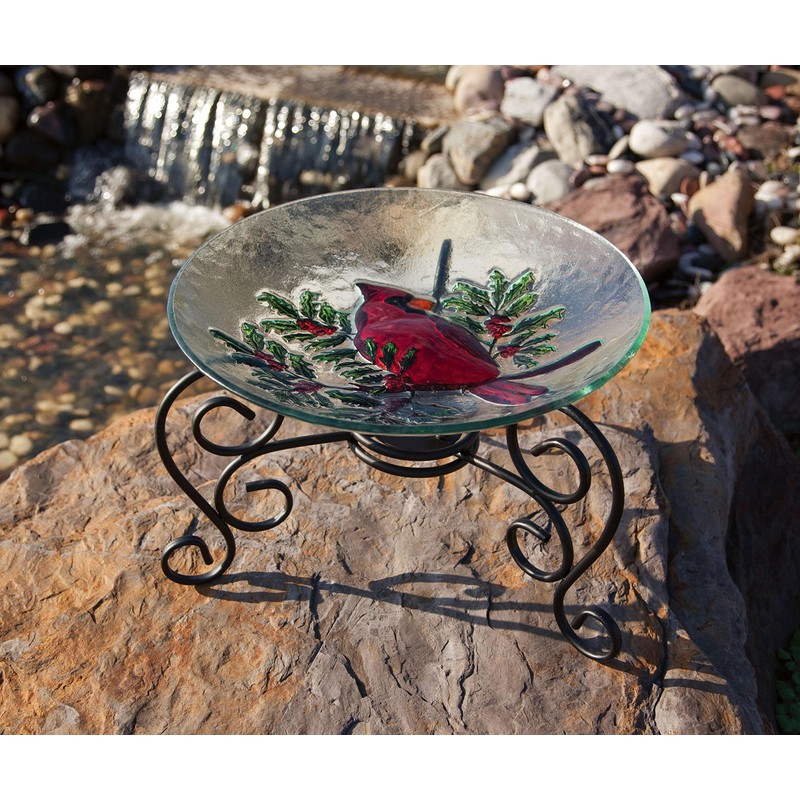 Evergreen Garden Scroll Tabletop Birdbath Stand
