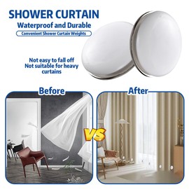 Tyafzzn 8 x Shower Curtain Weights, Round Shower Curtain Magnet, Shower Curtain Weights, Curtain Weights, Shower Curtain Magnets Bottom, Curtain Weight for Shower Window Curtain Tablecloths
