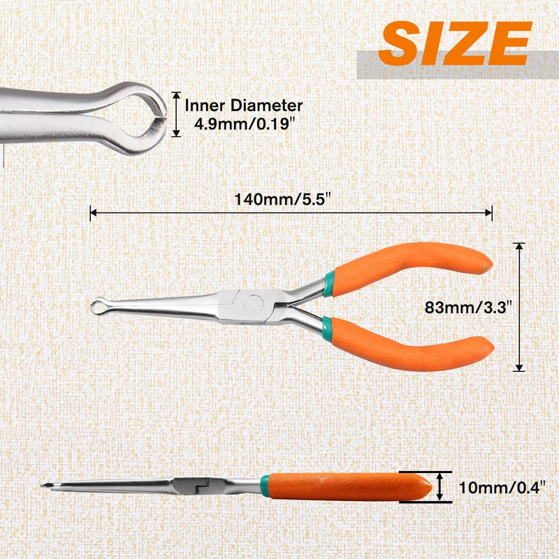 SPEEDWOX 5.5 Inch Hose Grip Pliers - Ring Nose Pliers,