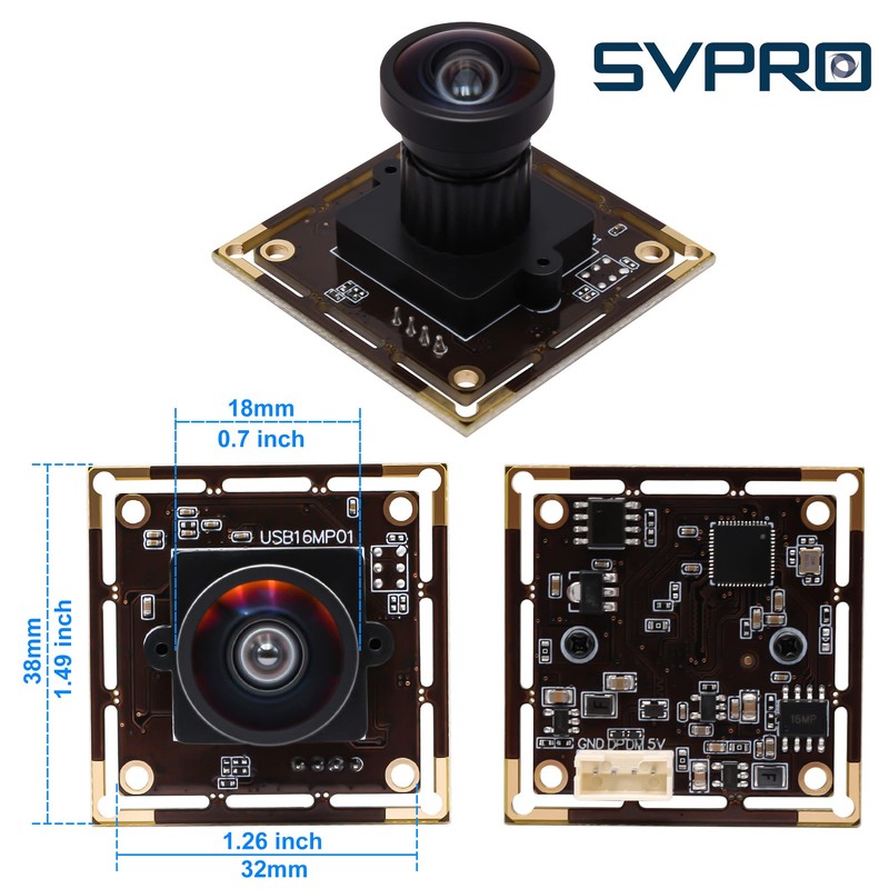 SVPRO 16MP Wide Angle USB Camera for Computer,USB Camera Module