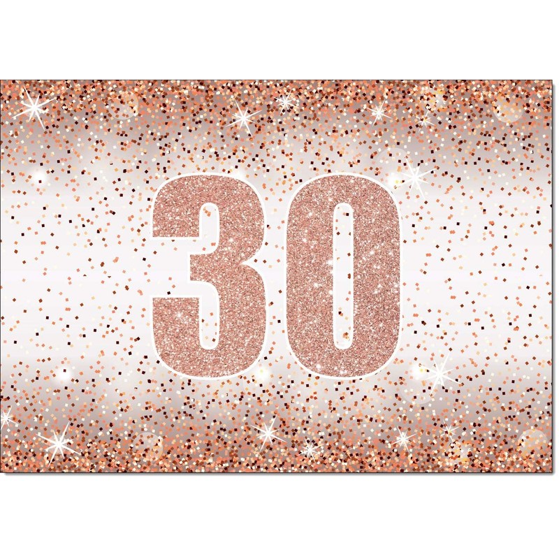 doodlecards 30th Birthday Party Invitations Rose Gold 20 Ready to