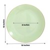 Tableclothsfactory 10 Pack | 10" Glossy Sage Green Round Plastic