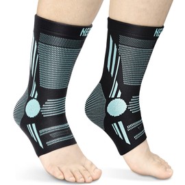 NEENCA Professional Ankle Support Compression Foot Brace (Pair), Ankle Brace for Stability, Ankle Support for Achilles Tendonitis, Plantar Fasciitis, Joint Pain, Heel Spurs, Sports