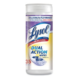 Lysol Dual Action Wipes Canister 35 Count