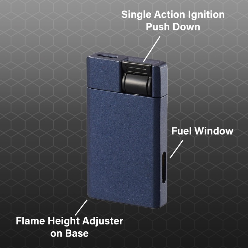 Visol Flatso Torch Lighter Flat Flame Refillable Gas Butane Lighter,