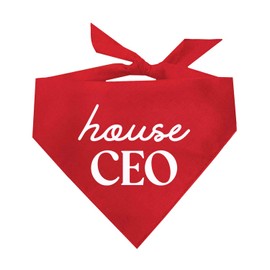 House CEO Dog Bandana (Red, OS 1086)