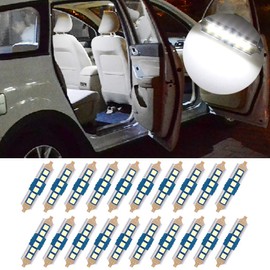 ECCPP 20x 39mm White Interior 6-SMD 3030 LED Festoon Car LED 6411 6418 C5W DE3423 6413 DE3425 LED Bulb for Dome Light Map Light Glove Box Light Door Light Trunk Cargo Light