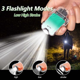 SKRFIRE Electric Lighters Transparent Waterproof Dual Arc Lighter with LED Flashlight, Windproof Rechargeable Lighter, Modern Style(ClearCyanWhite)