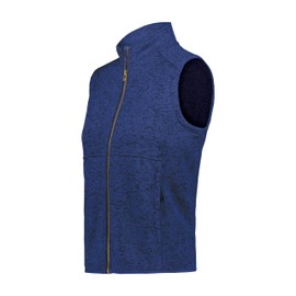 Holloway Women's Standard Alpine Sweater Fleece Vest, Navy Heather