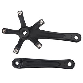 Bike Crankset, Left and Right Crank Arms for Single Speed Bicycle(Black) Bicycles and Spare Parts Bicycles And Spare Parts