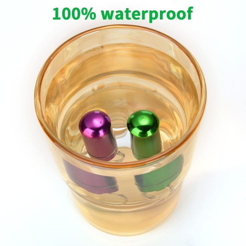 Small Portable Pill Case with Keychain(10 Pack), Urekt Waterproof Aluminum