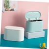 STOBOK 1pc Mini Desktop Trash Can Simple Press Cover Waste