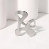 Gold Silver Mixed Metal Thumb Ring For Women, Chunky Asymmetrical