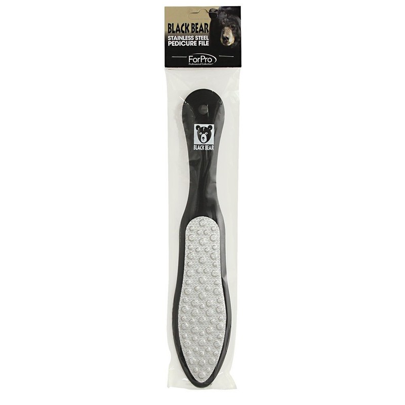 ForPro Black Bear Stainless Steel Pedicure File, Callus Remover Foot