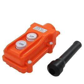 mxuteuk Rain Proof Up-Down Switch Control Station, Crane Pendant Hoist Push Button Switch Momentary COB61-UP-DOWN