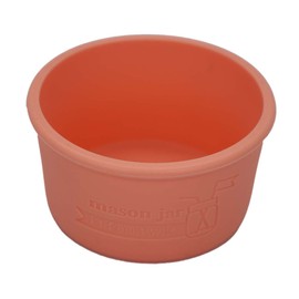 Wide Mouth Half Pint 8oz Silicone Sleeves/Jackets for Protecting Kerr Jars by Mason Jar Lifestyle (Light Coral, 2 Pack)