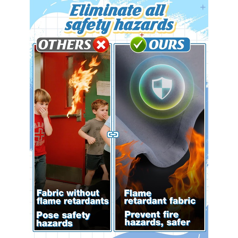 Classroom Door Window Blackout Cover - Blocking 100% Views &