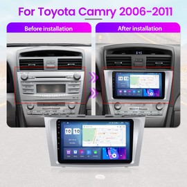 MekedeTech Android 13 Car Radio 8 Core 2+32G for Toyota Camry 2007 2008 2009 2010 2011 with Wireless Carplay Android Auto,1280x720 IPS Touch Screen Upgrade Support 4G LTE/WiFi/FM/AM/SWC/Bluetooth