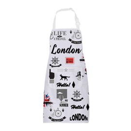 FUSTMW London Cooking Aprons London Lover Gift London Souvenir Gifts Kitchen Chef Baking Gardening BBQ Apron with Pocket (London Apron)
