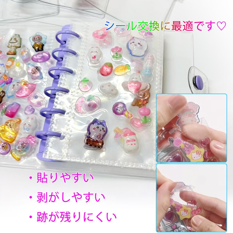Sealing Notebook, Plastan, Transparent, A7 Binder, 6 Holes, [20 Refills]