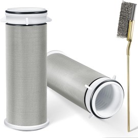 Enhon 2 Pieces Spin Down Sediment Filters Replacement Cartridge, 50 μm Spin Down Sediment Filters with Brush Compatible with ISpring FWSP50 FWSP50SL/FWSP100 Clear Water Filter
